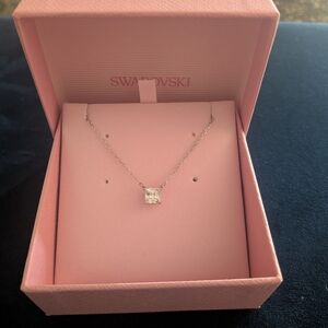 Swarovski Silver Necklace with Clear Crystal